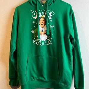 "OMG! SANTA" BUDDY THE ELF HOODIE/SWEATSHIRT JUNIOR'S SIZE SMALL (3-5) PREOWNED